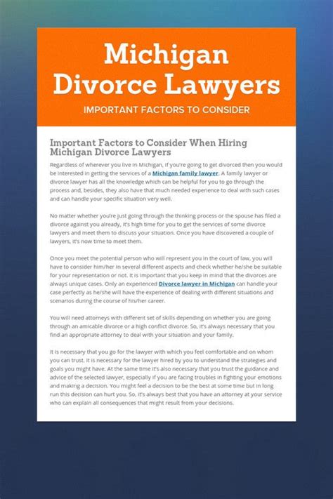 Michigan Divorce Lawyers